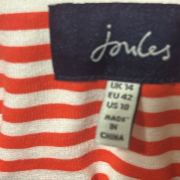 Joules Striped‎ Star Embroidered Dress Size 10 - Picture 3 of 6